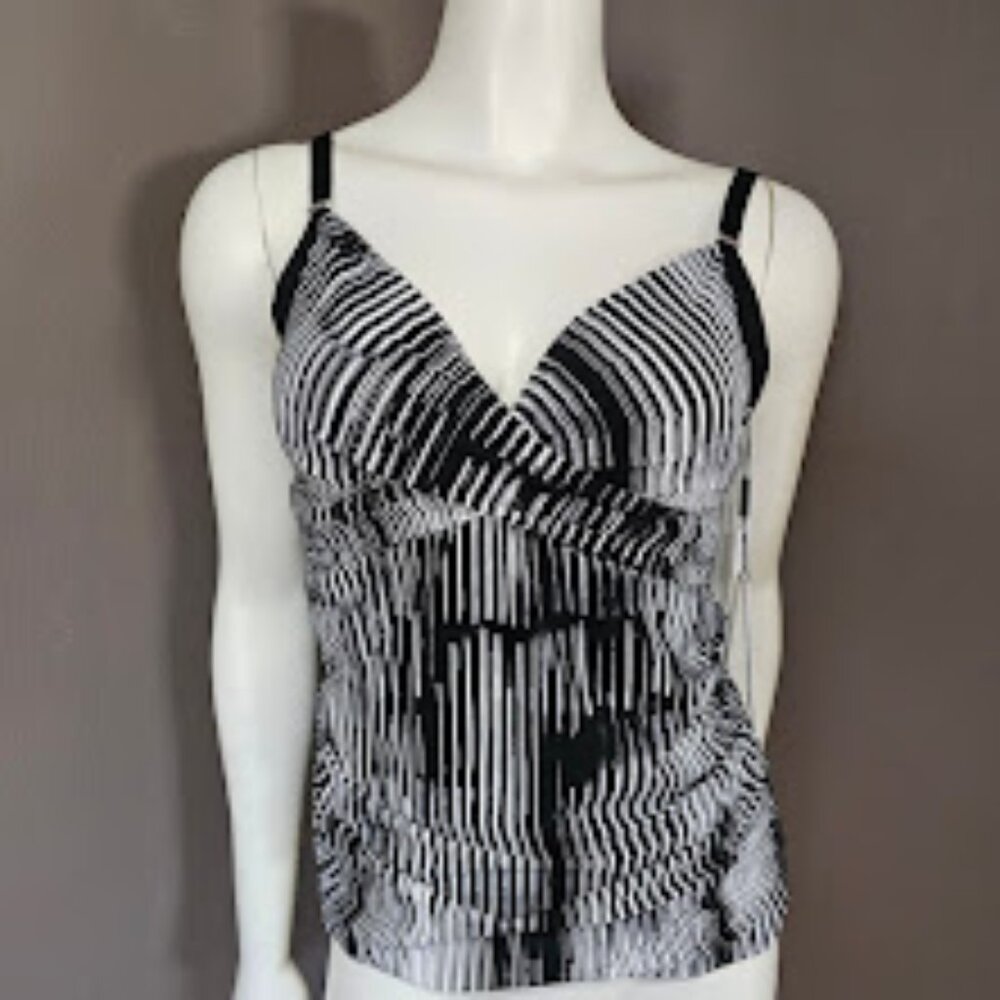 Calvin Klein Twist-Front Scoop-Back Tankini Swim Top - Picture 2 of 9